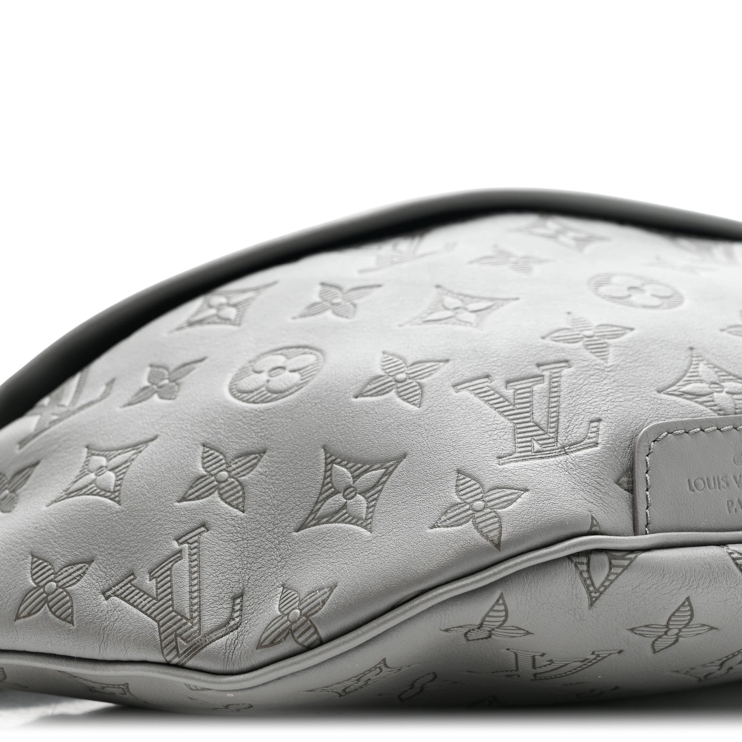 Louis Vuitton Calfskin Monogram Shadow Discovery Bumbag PM Gray 8 of 10
