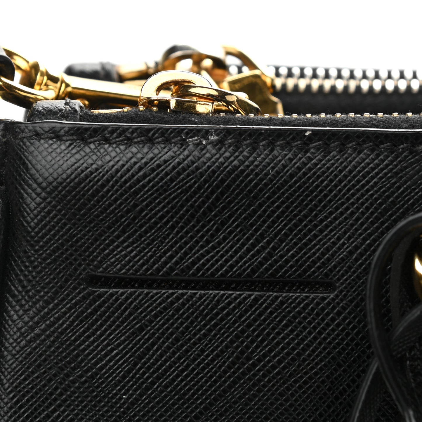 Saffiano Small Galleria Double Zip Tote Black