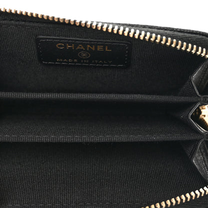Chanel Caviar Quilted Boy Zip Around Coin Purse Wallet Black 5 of 8