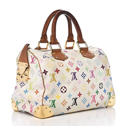 Louis Vuitton Monogram Multicolor Speedy 30 White 3 of 14