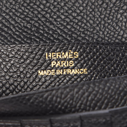 Hermes Epsom Bearn Compact Wallet Black 6 of 8