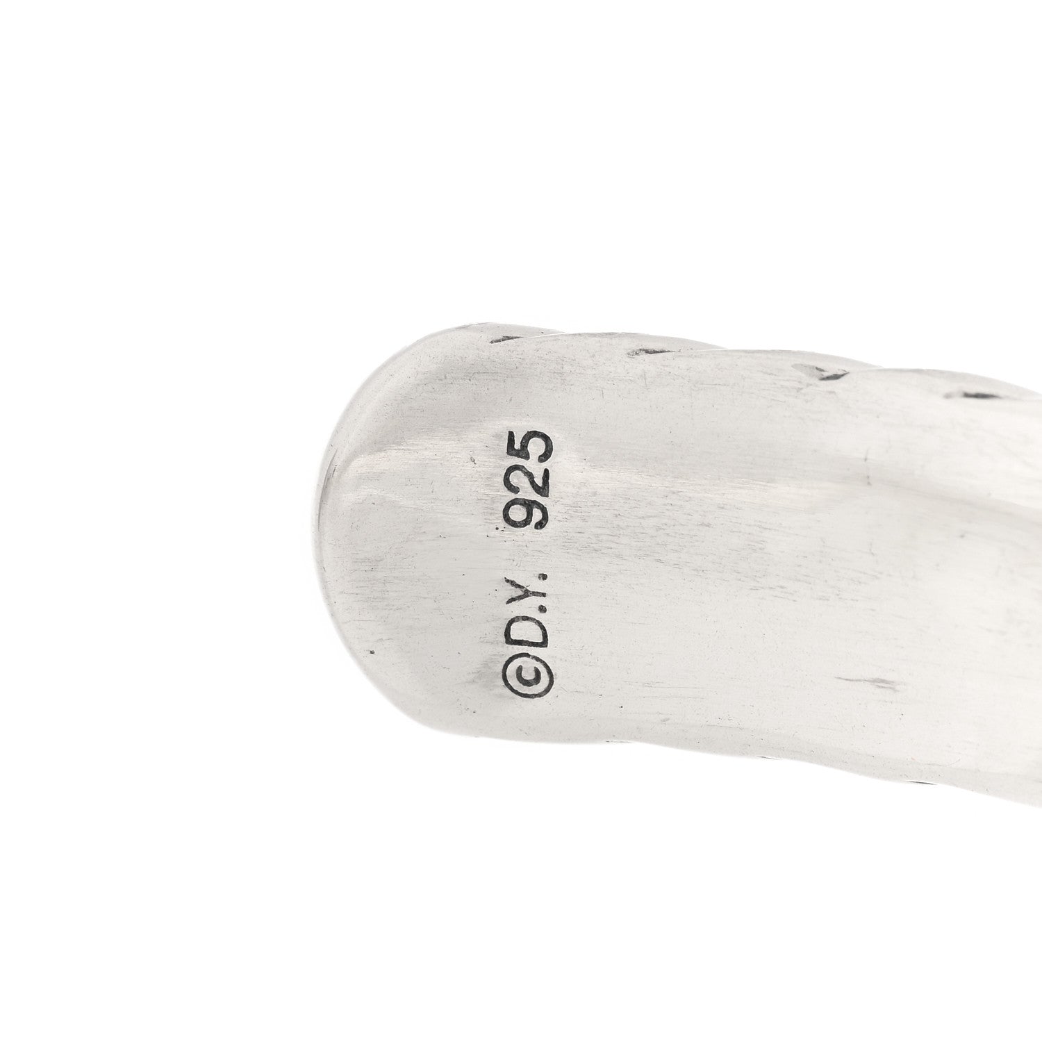 David Yurman Sterling Silver 10mm Chevron Woven Kick Cuff Bracelet 3 of 4