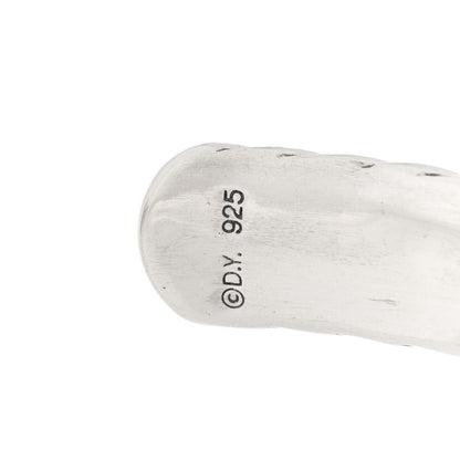 David Yurman Sterling Silver 10mm Chevron Woven Kick Cuff Bracelet 3 of 4