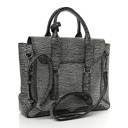 3.1 Phillip Lim Textured Calfskin Medium Pashli Satchel Black Cream 3 of 10
