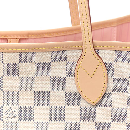 Louis Vuitton Damier Azur Neo Neverfull MM Rose Ballerine 7 of 9