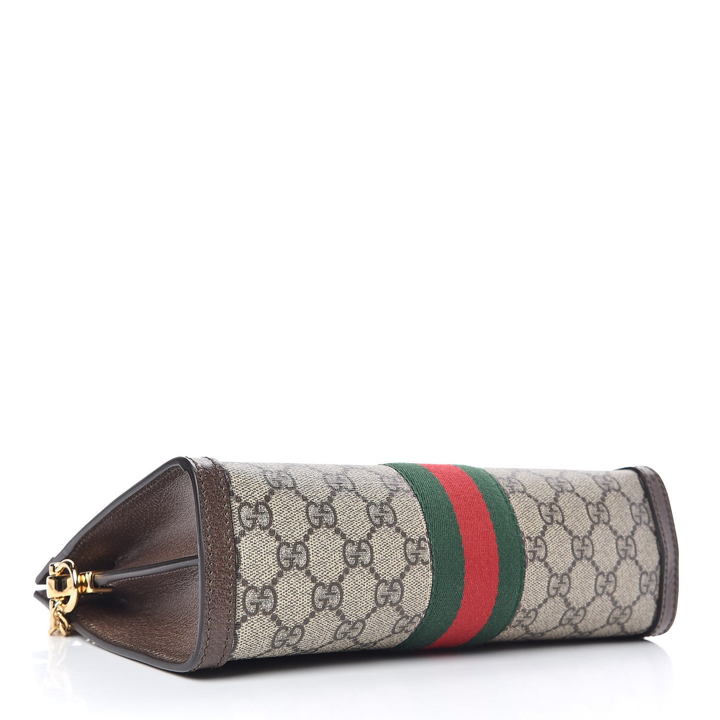 GG Supreme Monogram Web Small Ophidia Chain Shoulder Bag Brown