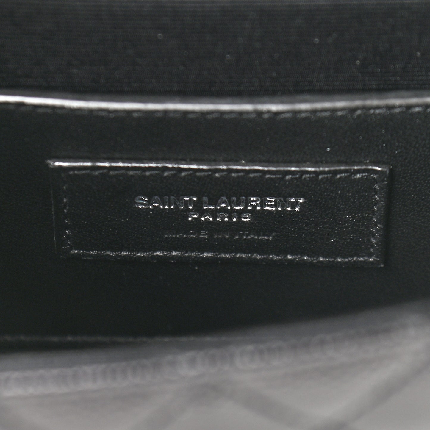 Grain De Poudre Textured Mixed Matelasse Triquilt Small Monogram Satchel Black