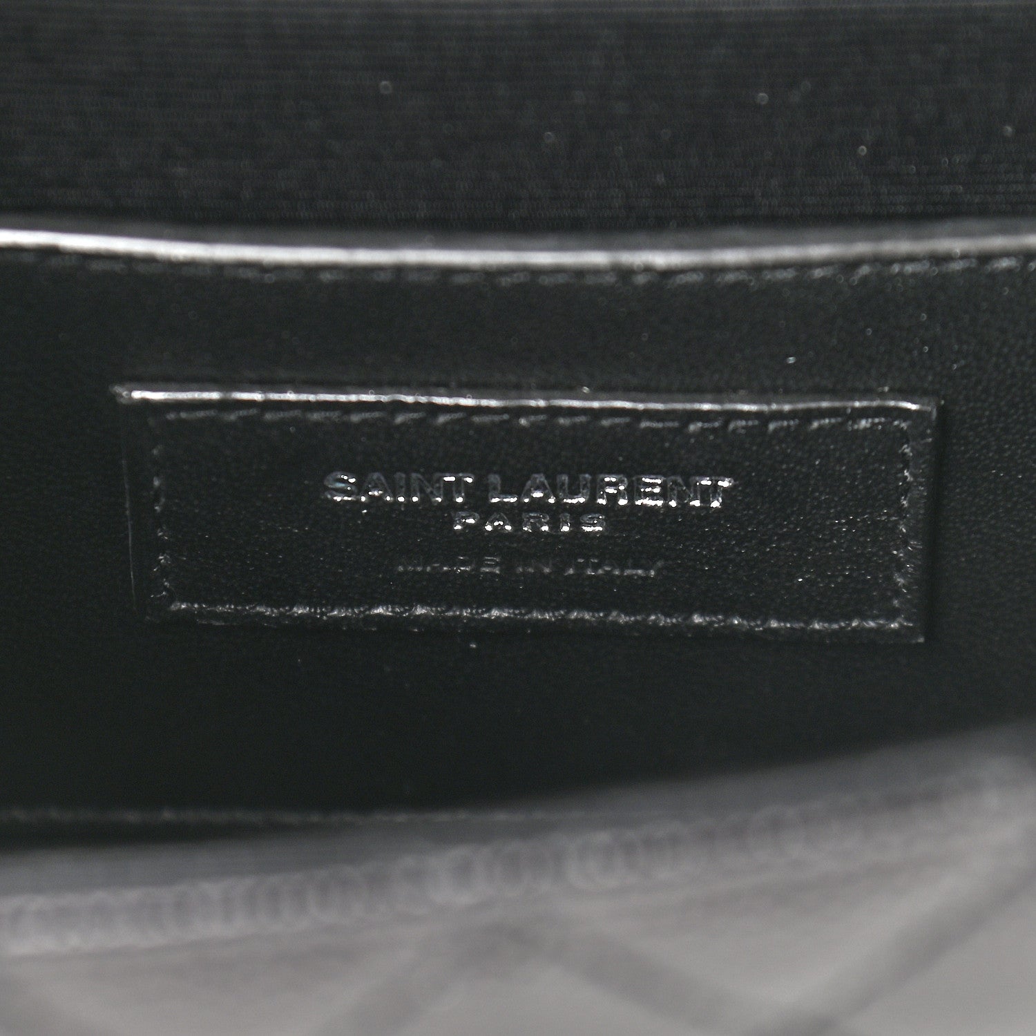 Saint Laurent Grain De Poudre Textured Mixed Matelasse Triquilt Small Monogram Satchel Black 6 of 8