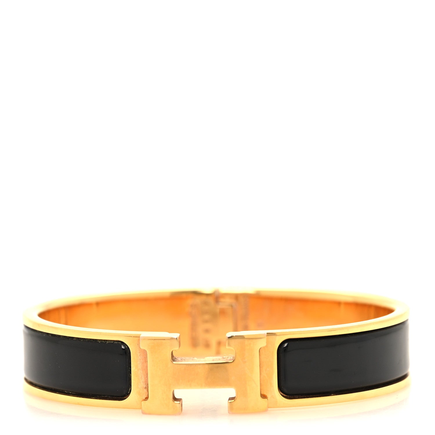 Hermes Enamel Narrow Clic Clac H Bracelet PM Black 1 of 5