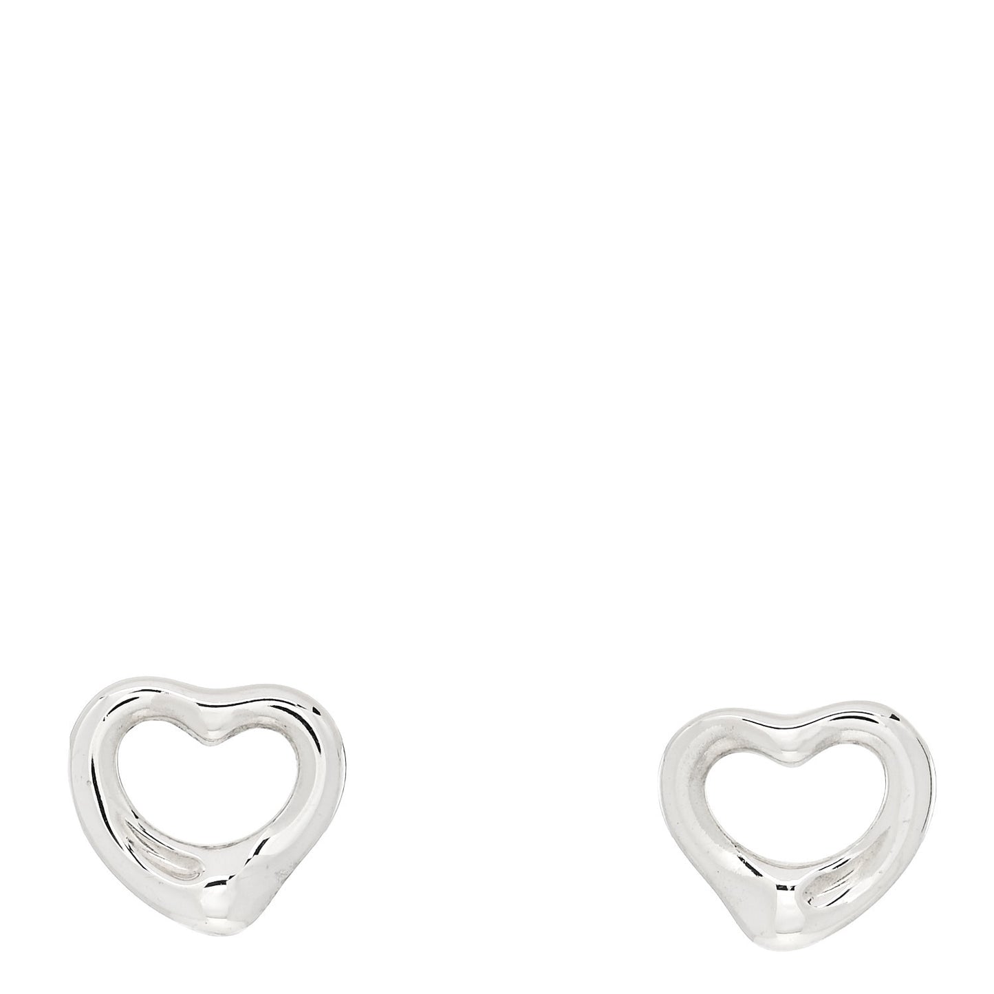 Sterling Silver Elsa Peretti 11mm Open Heart Earrings