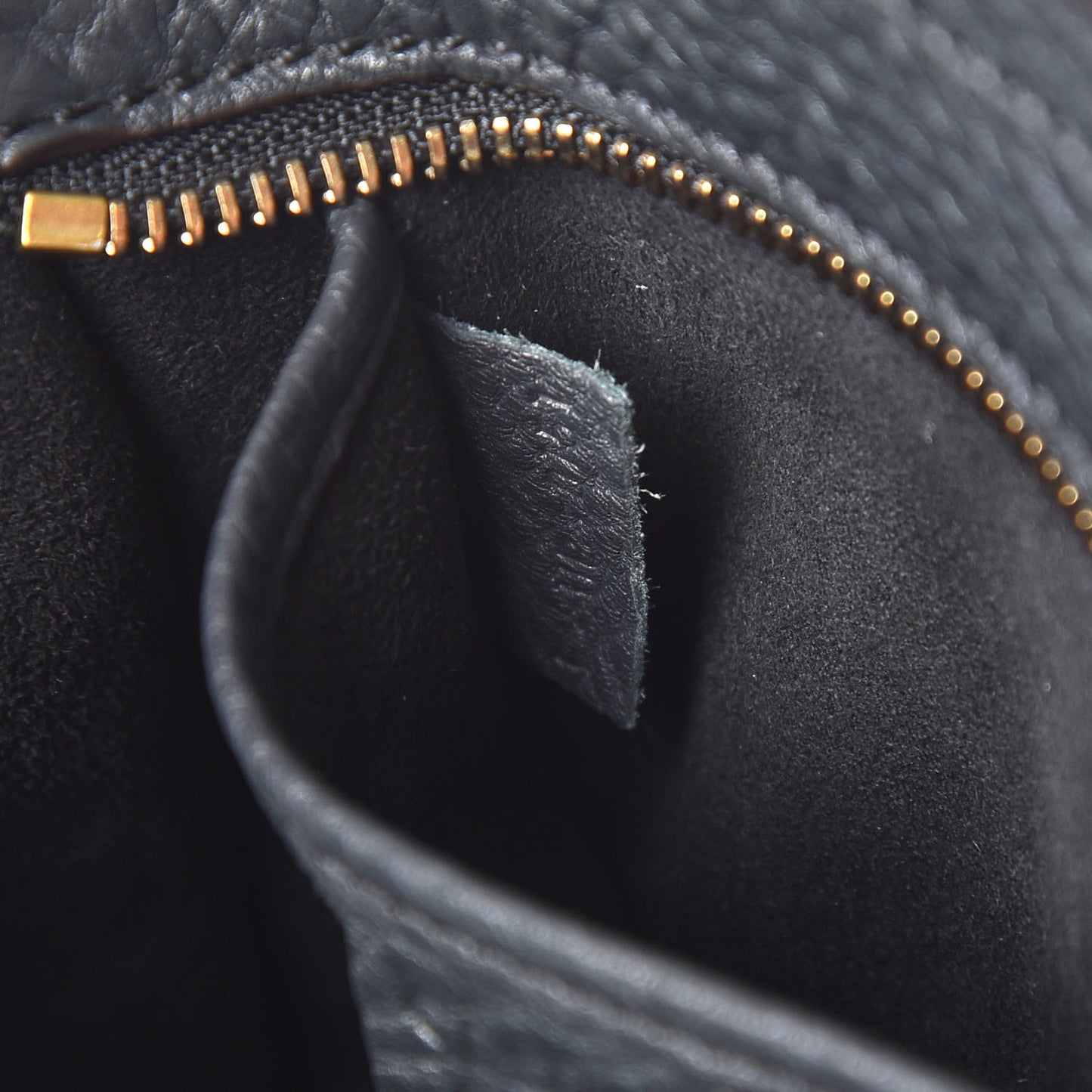 Drummed Calfskin Nano Luggage Midnight