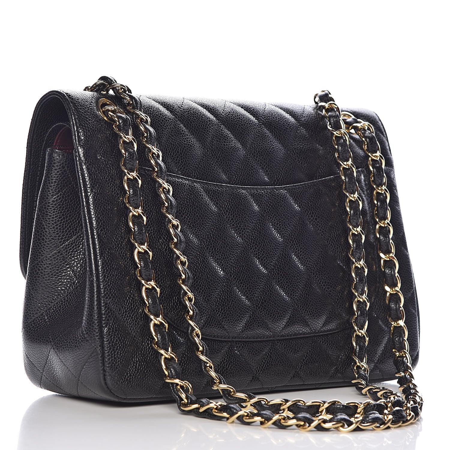 Chanel Caviar Quilted Jumbo Double Flap Black 3 of 14