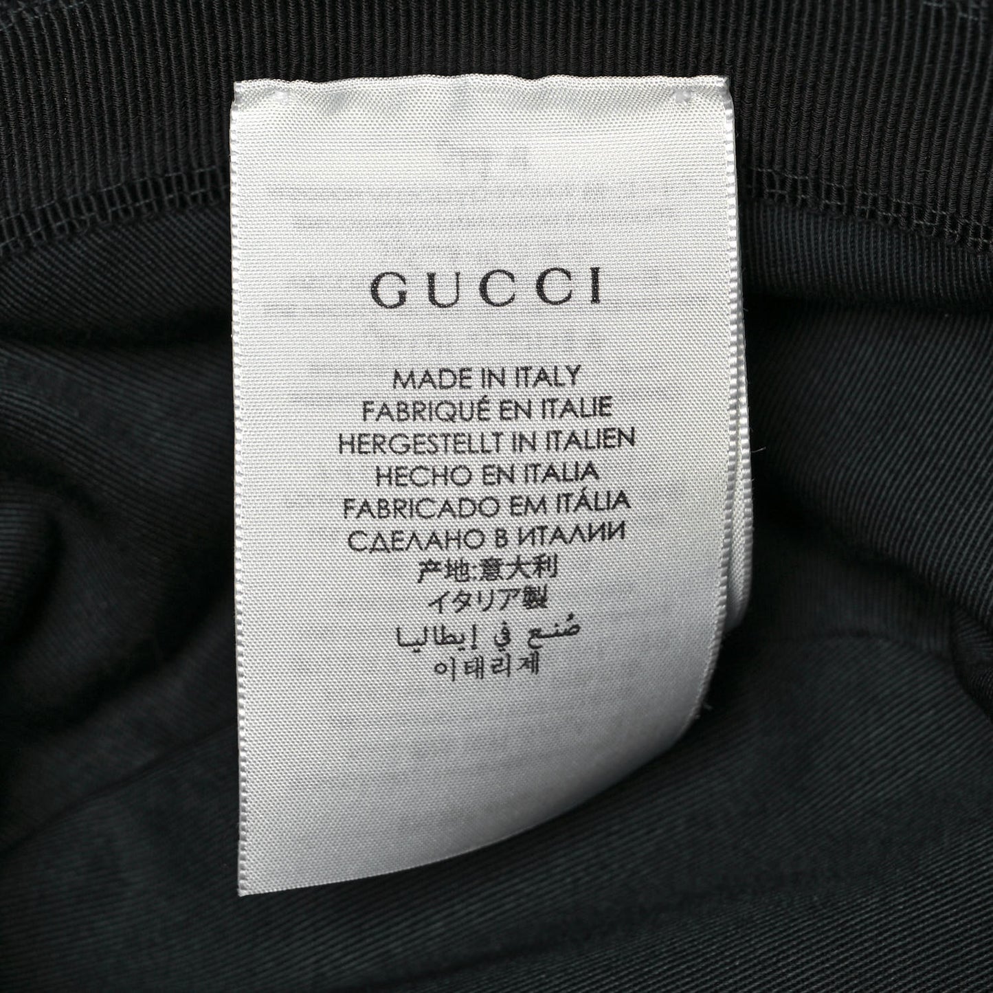 Monogram Textured Dollar Calfskin GG Jago Bucket Hat M Black