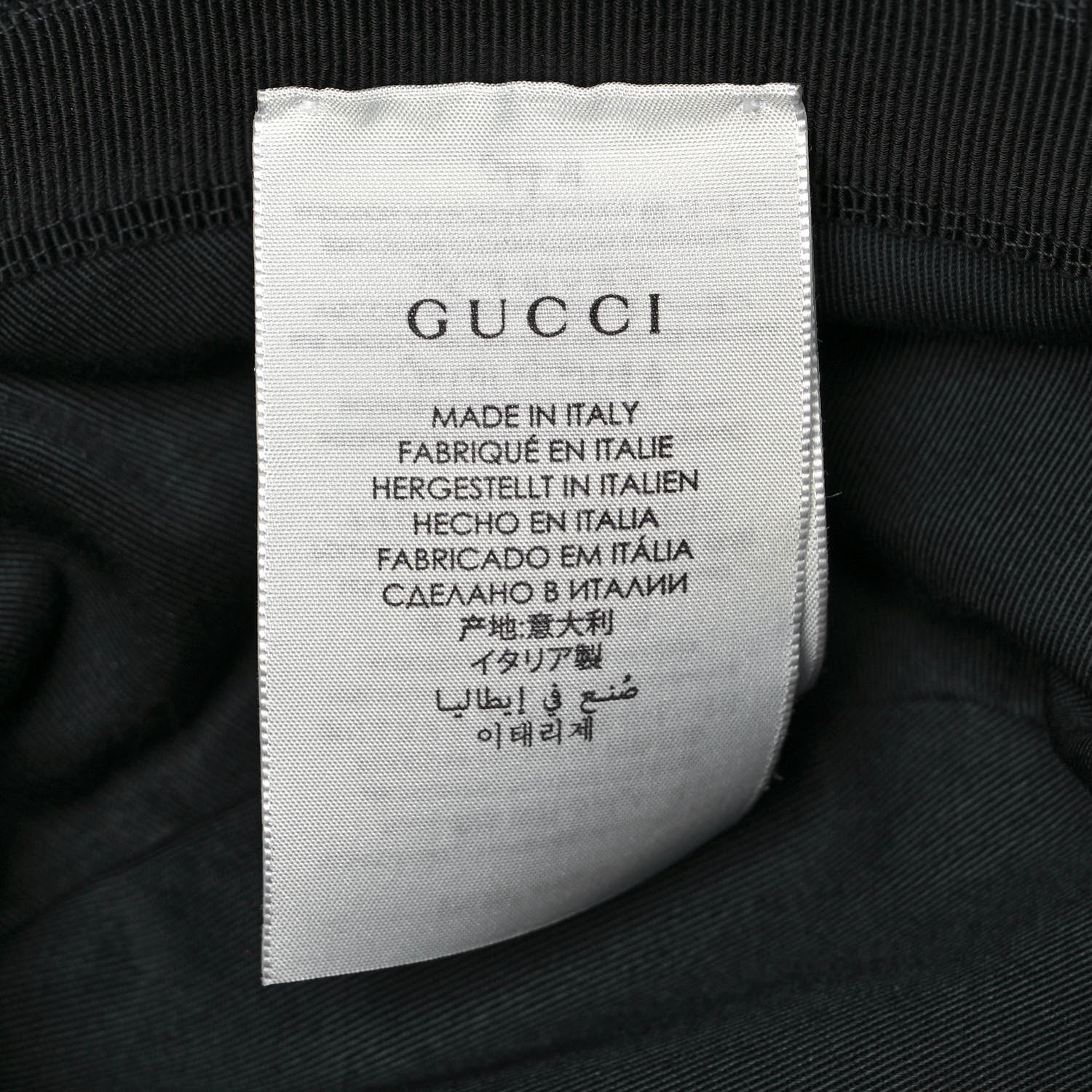 Gucci Monogram Textured Dollar Calfskin GG Jago Bucket Hat M Black 5 of 7