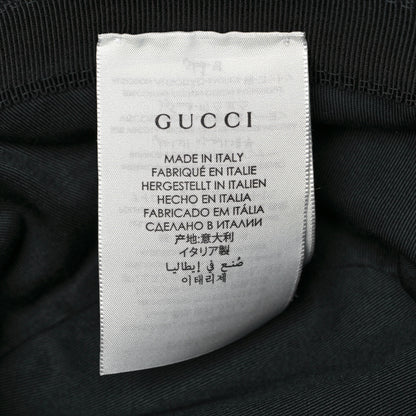 Gucci Monogram Textured Dollar Calfskin GG Jago Bucket Hat M Black 5 of 7