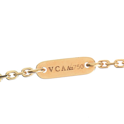 Van Cleef & Arpels 18K Yellow Gold Mother of Pearl Sweet Alhambra Butterfly Pendant Necklace 6 of 7