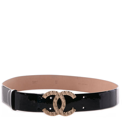 Chanel Patent Leather Gold CC Belt 85 34 Black 1 of 6