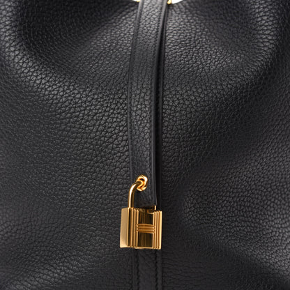 Hermes Taurillon Clemence Picotin Lock 22 MM Black 10 of 11