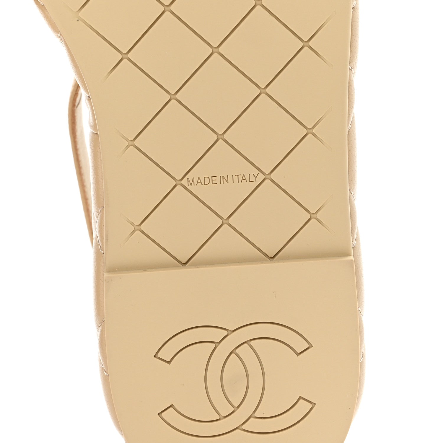 Chanel Shiny Lambskin Quilted Chain Around CC Platform Sandals 39.5 Beige 7 of 10