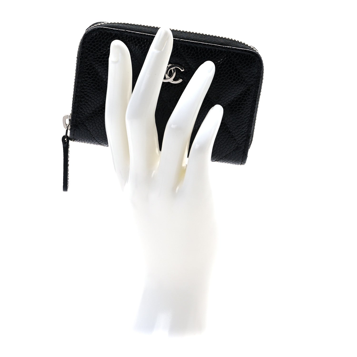 Chanel Caviar Quilted Classic Zipped Coin Purse Black 2 of 7