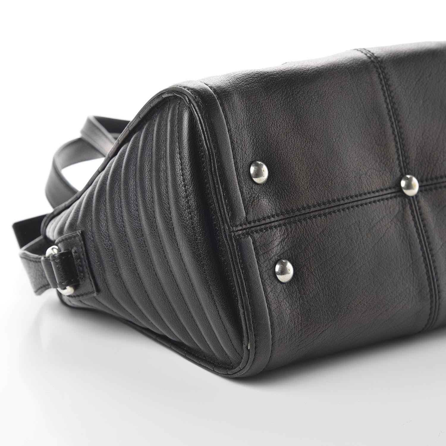 Alexander McQueen Calfskin Padlock Zip Around Biker Satchel Black 6 of 11