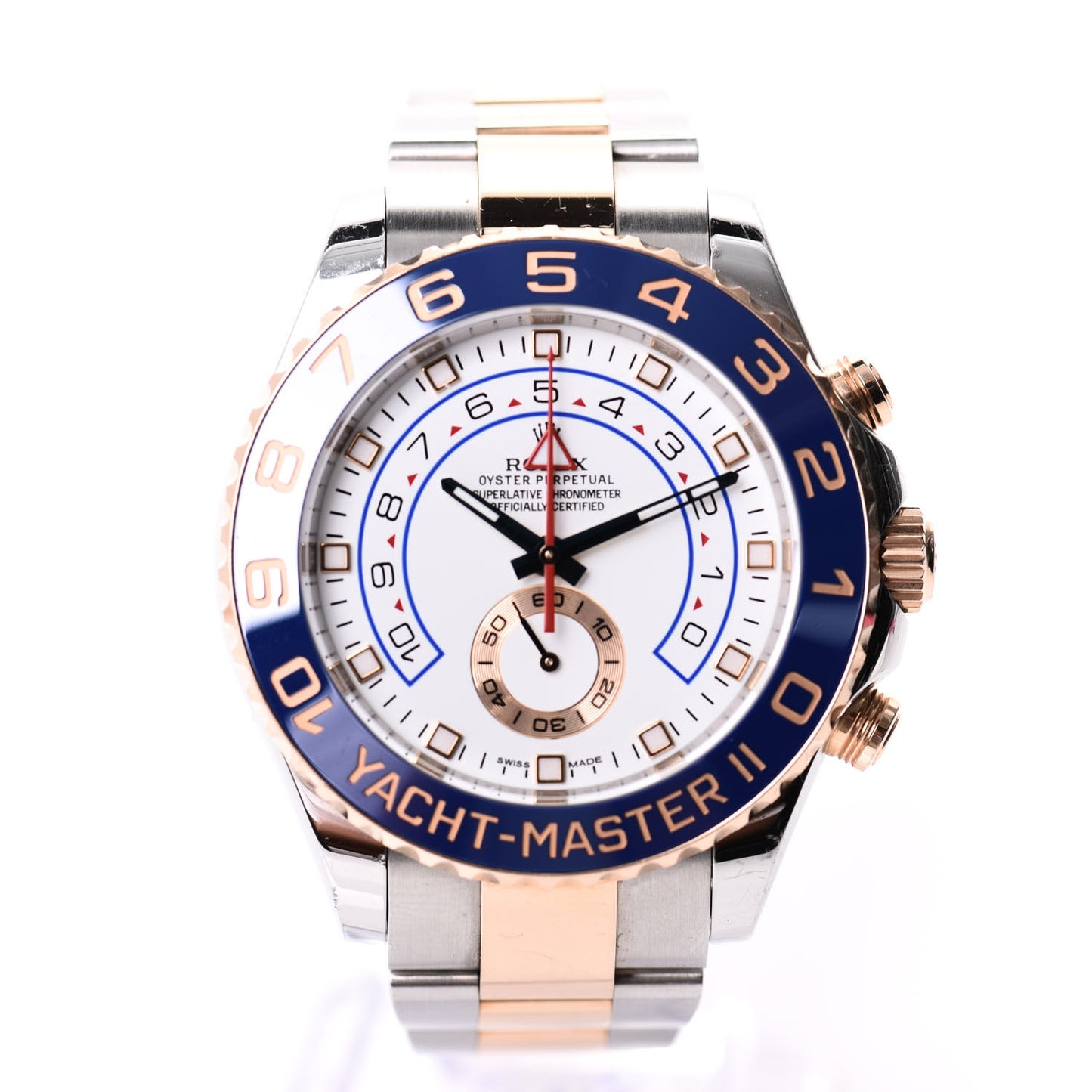Stainless Steel 18K Everose Gold 44mm Yacht-Master II Watch White 116681
