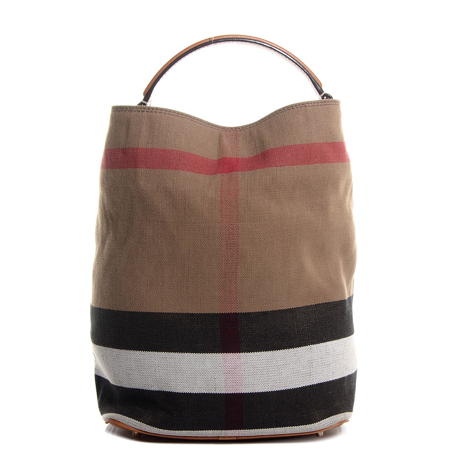 Burberry Canvas Mega Check Medium Susanna Hobo Saddle Brown 1 of 9