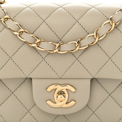 Chanel Lambskin Quilted Mini Rectangular Flap Grey 8 of 11