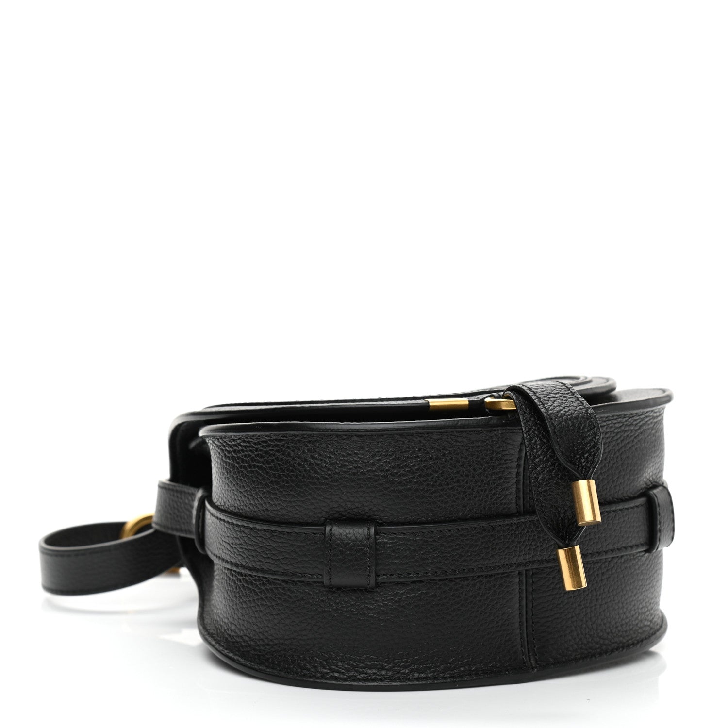 Chloe Calfskin Mini Marcie Round Crossbody Bag Black 4 of 9