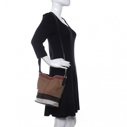 Burberry Canvas Mega Check Mini Ashby Tassel Crossbody Black 2 of 10