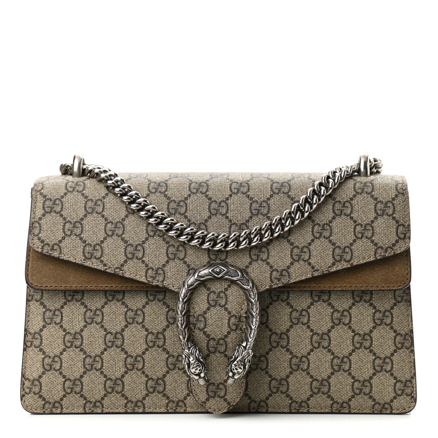GG Supreme Monogram Small Dionysus Shoulder Bag Taupe