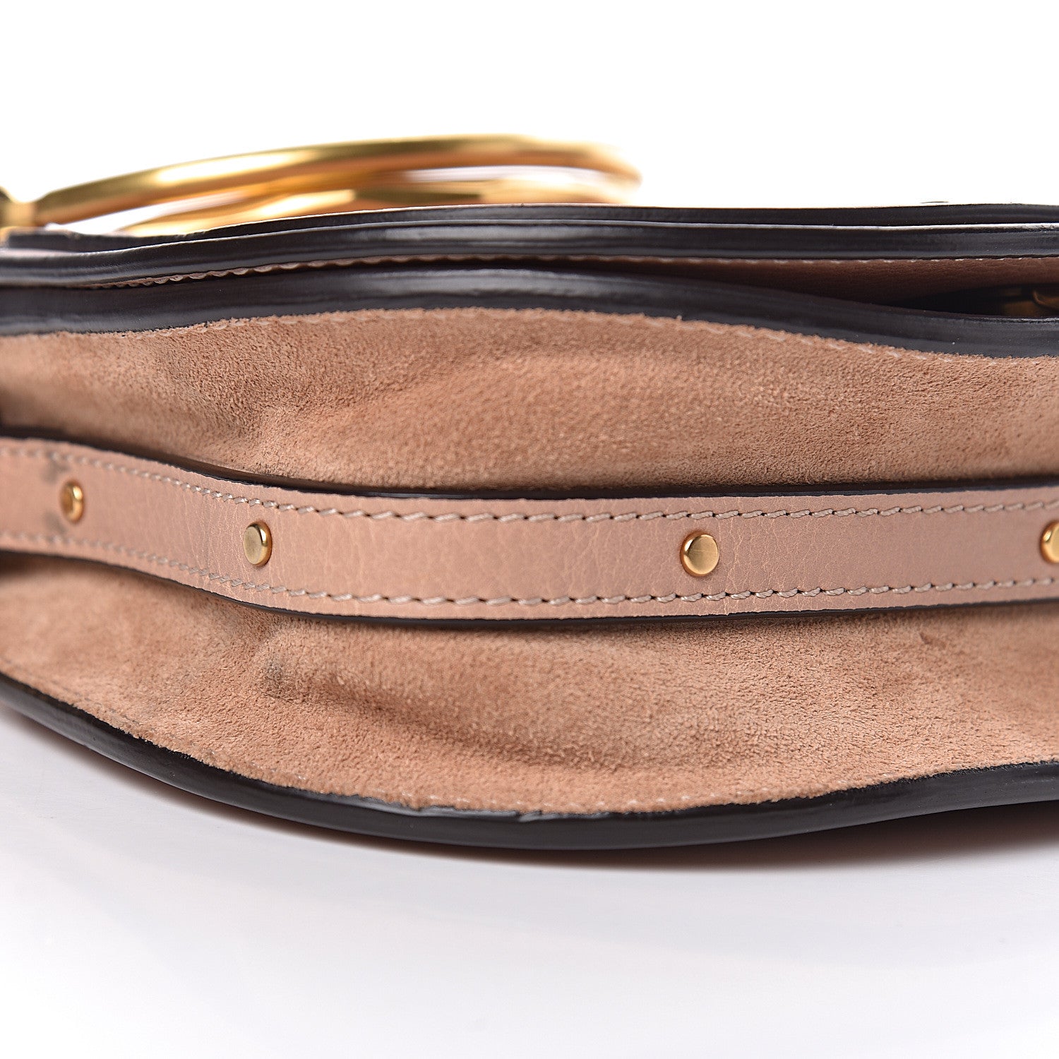 Chloe Calfskin Suede Small Nile Bracelet Bag Biscotti Beige 9 of 11