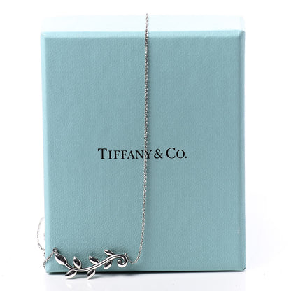 Tiffany Sterling Silver Paloma Picasso Olive Leaf Vine Pendant Necklace 7 of 7