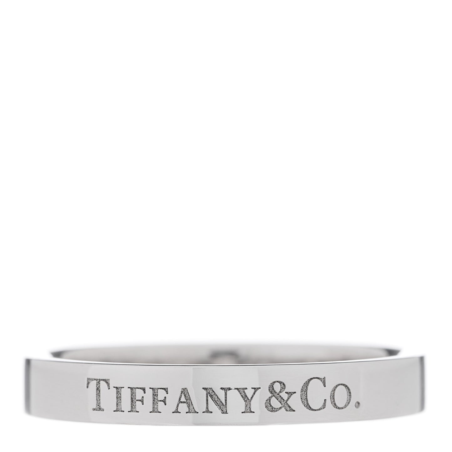 Platinum Logo Band Ring 54 7