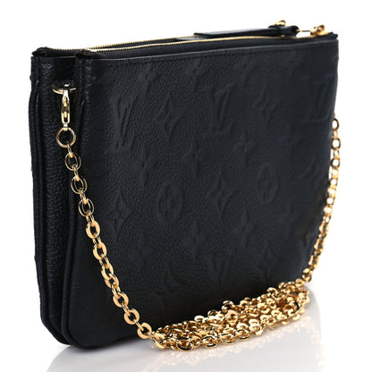 Louis Vuitton Empreinte Double Zip Pochette Black 3 of 10