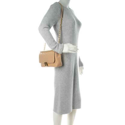 Chanel Lambskin Quilted Large Chic With Me Flap Beige 2 of 8