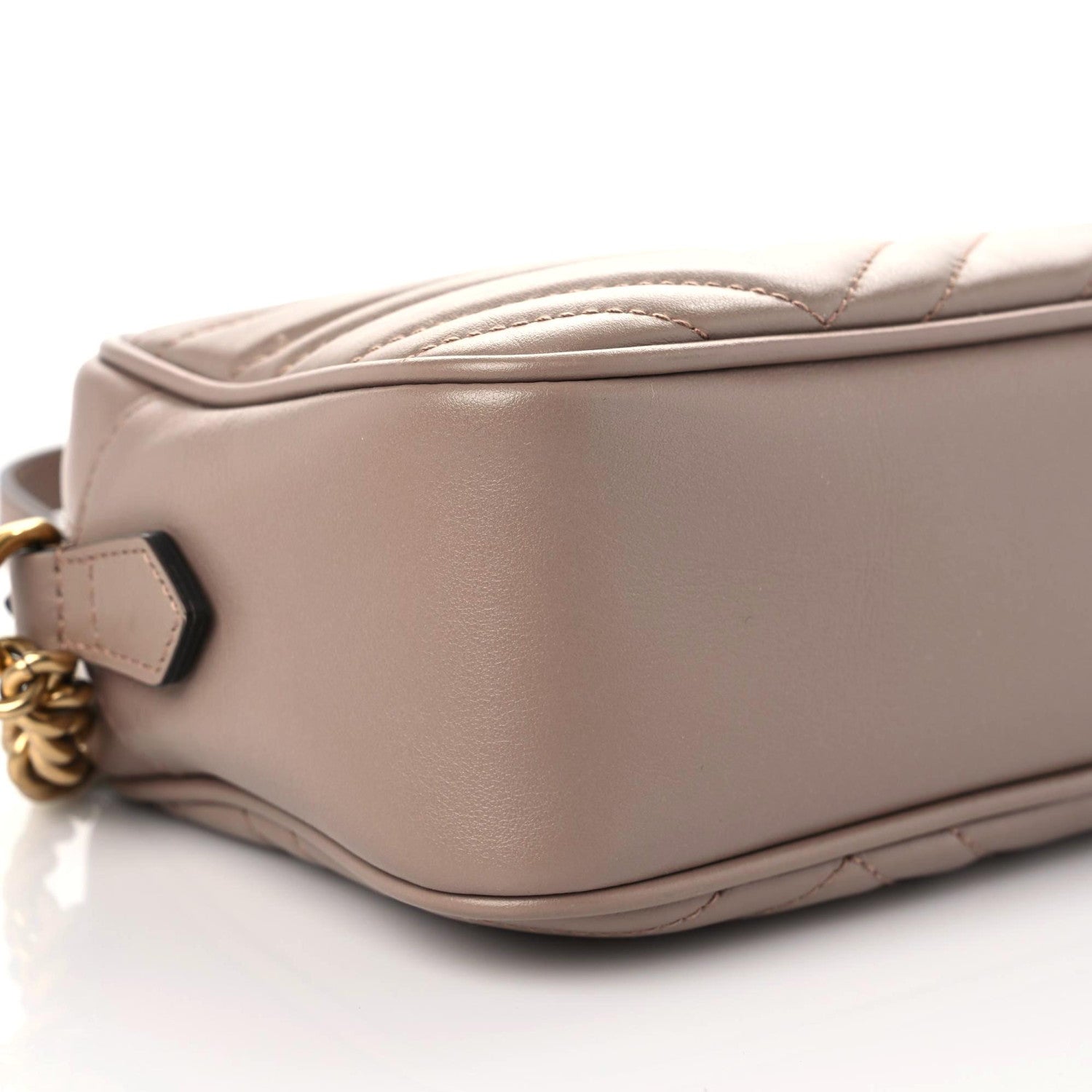 Gucci Calfskin Matelasse Small GG Marmont Chain Shoulder Bag Porcelain Rose 5 of 14