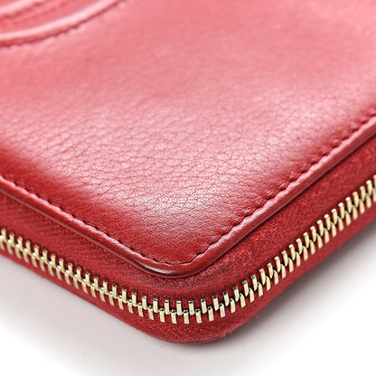 Gucci Pebbled Calfskin Soho Zip Around Wallet Red 11 of 14