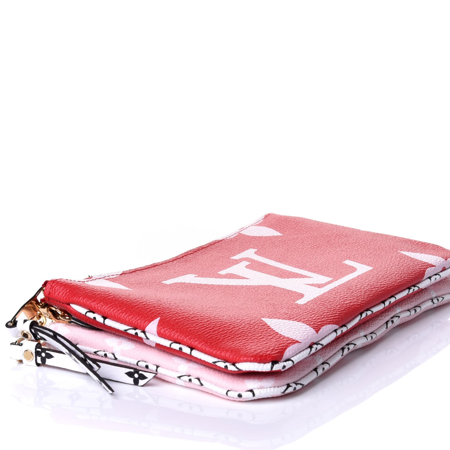Monogram Giant Double Zip Pochette Rouge