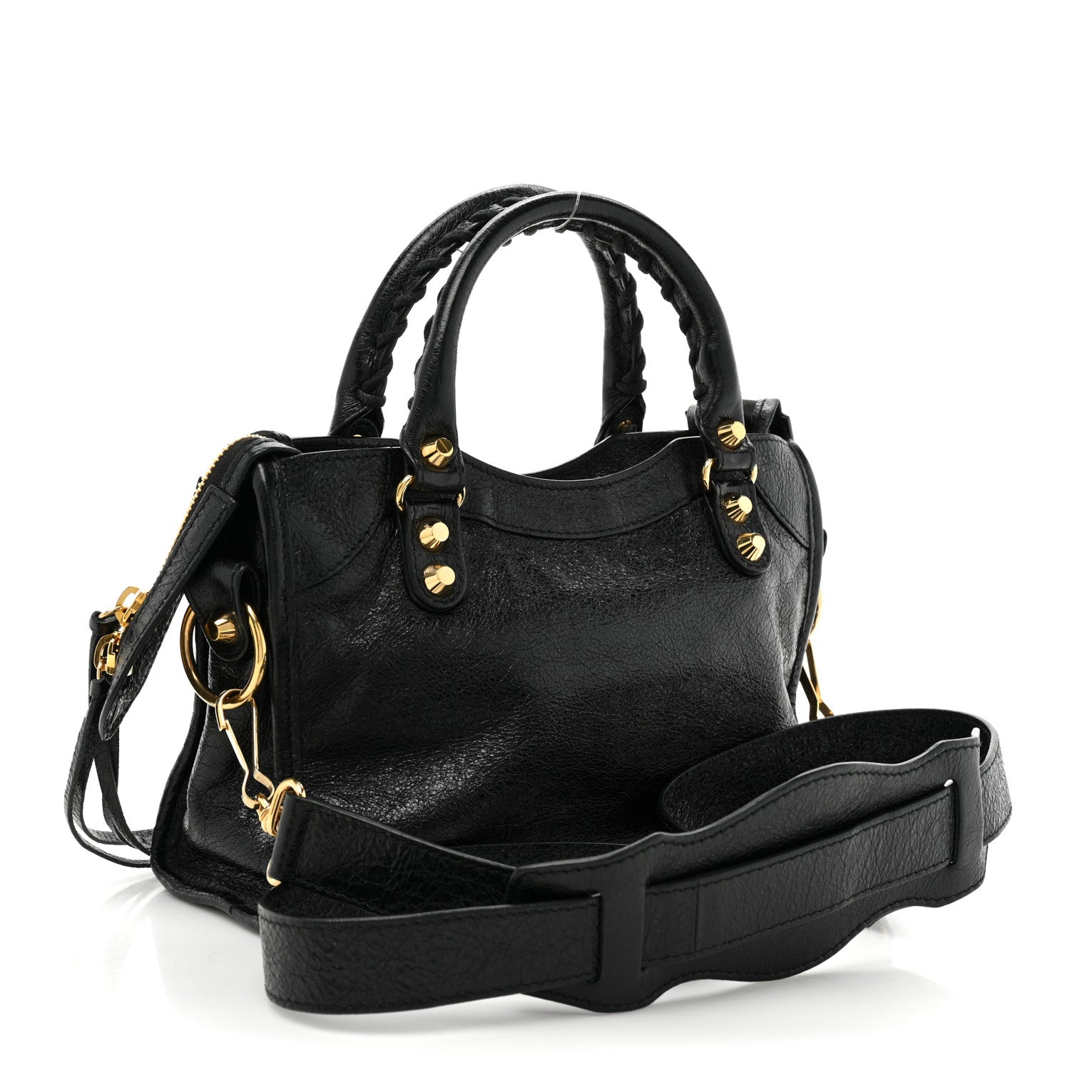 Balenciaga Agneau Classic Gold Hardware Mini City Black 3 of 14