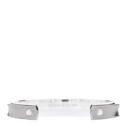 Tiffany Sterling Silver Titanium Narrow 1837 Cuff Bracelet 3 of 5