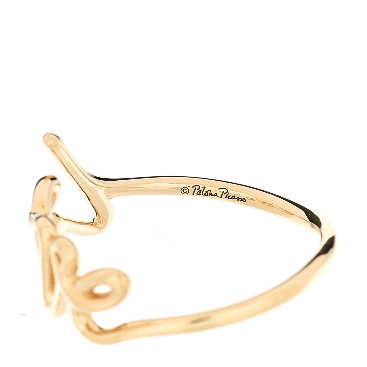 18K Yellow Gold Paloma's Graffiti Love Ring 54 7