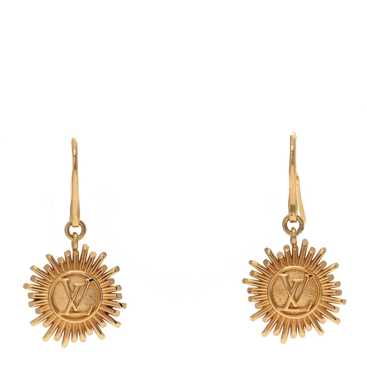 Brass Vendome Drop Earrings Gold