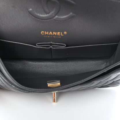 Chanel Caviar Quilted Medium Double Flap Dark Grey 5 of 11