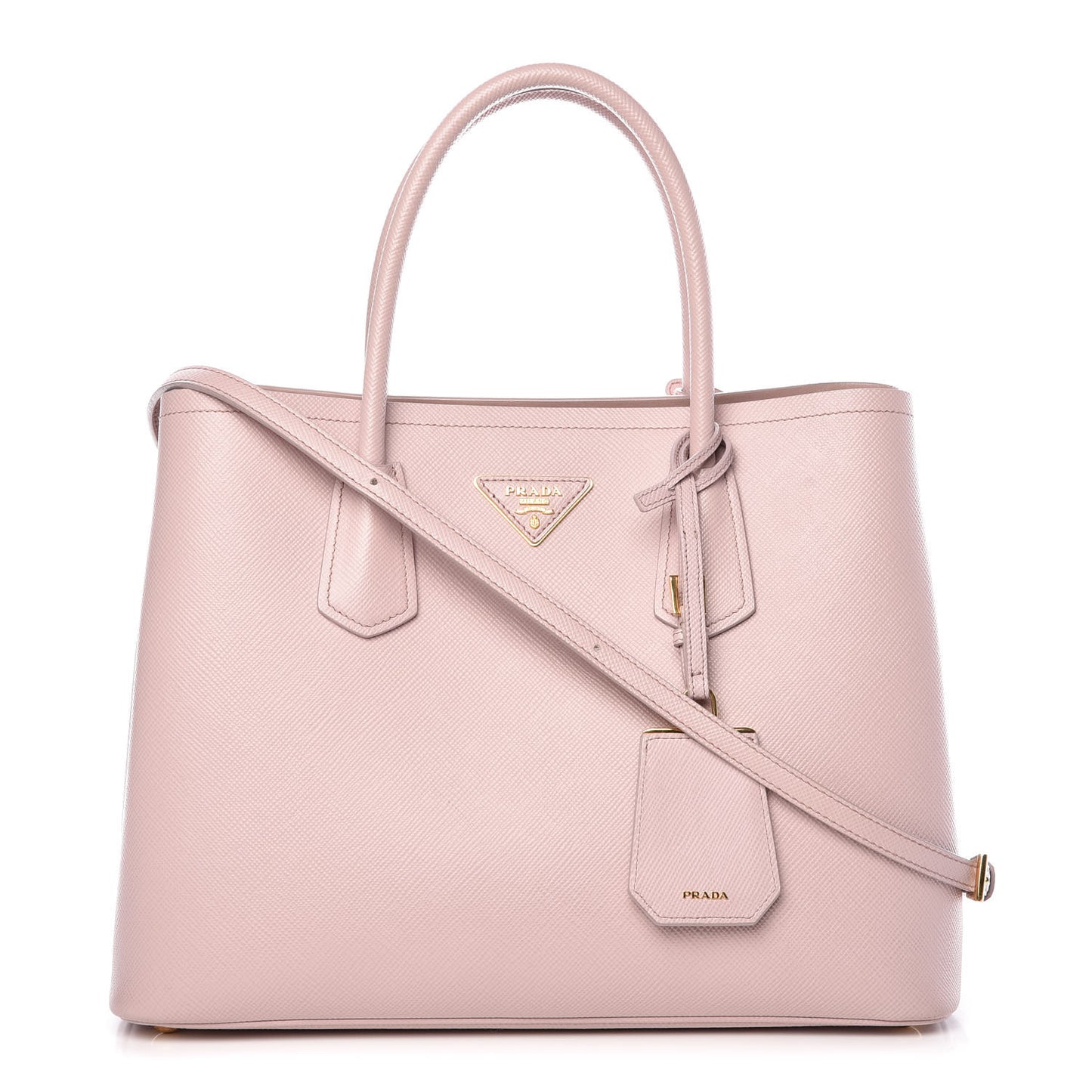 Saffiano Cuir Medium Double Bag Mughetto