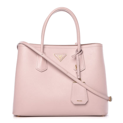 Prada Saffiano Cuir Medium Double Bag Mughetto 1 of 10