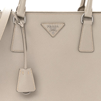 Prada Saffiano Lux Studded Crystal Medium Galleria Double Zip Tote Pomice 8 of 10