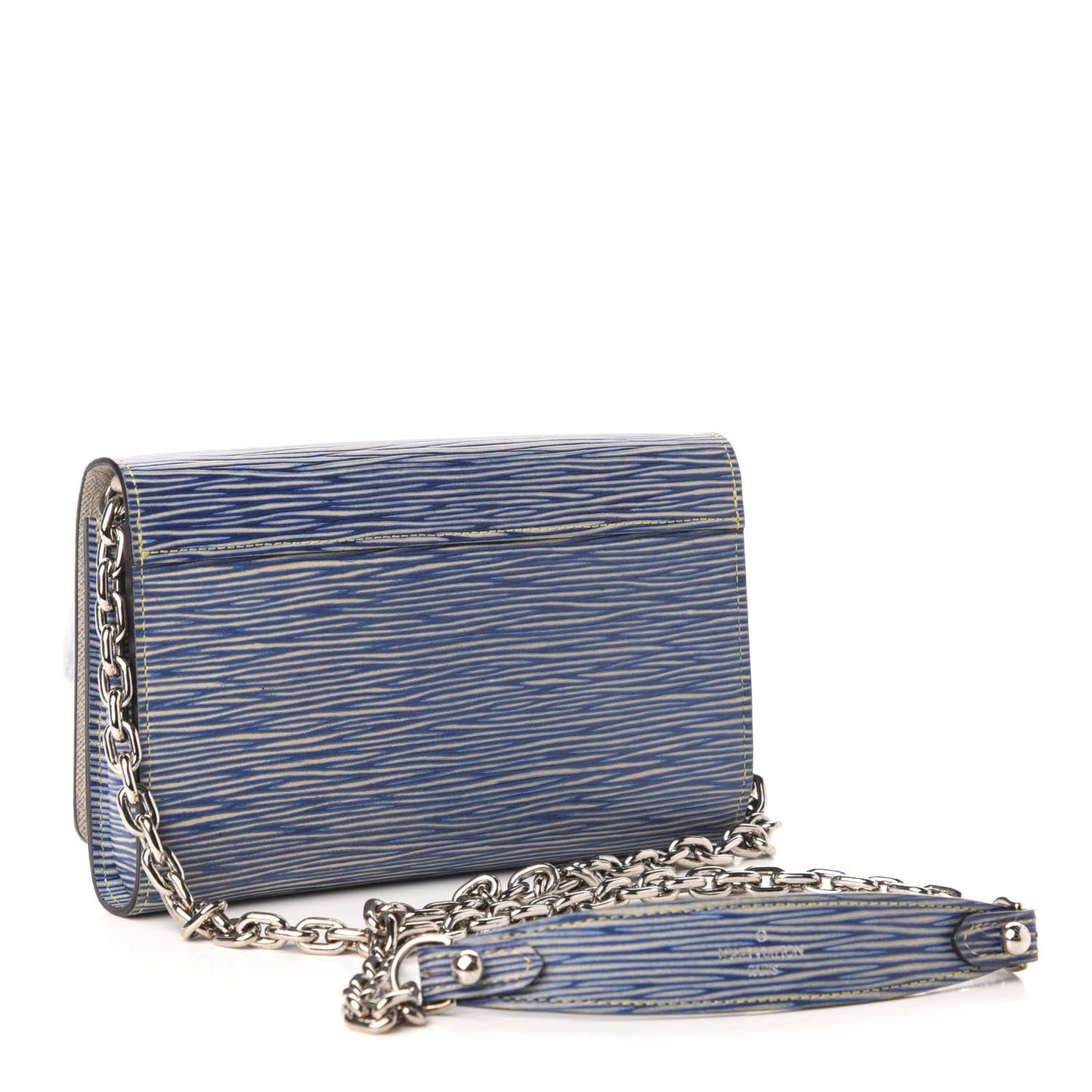 Epi Twist Chain Wallet Denim Light