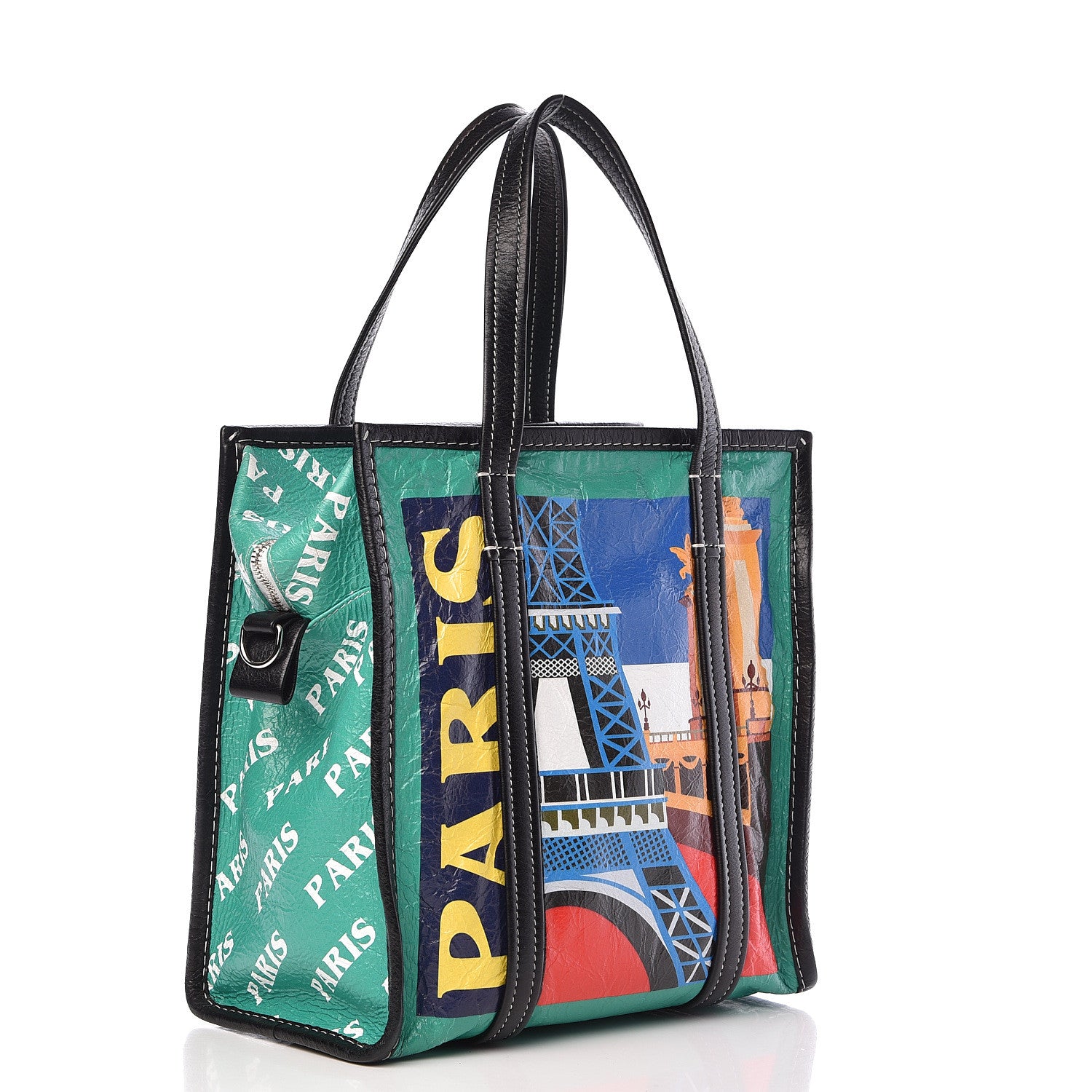 Balenciaga Agneau Arena Paris Print S Bazar Shopper Tote 3 of 10