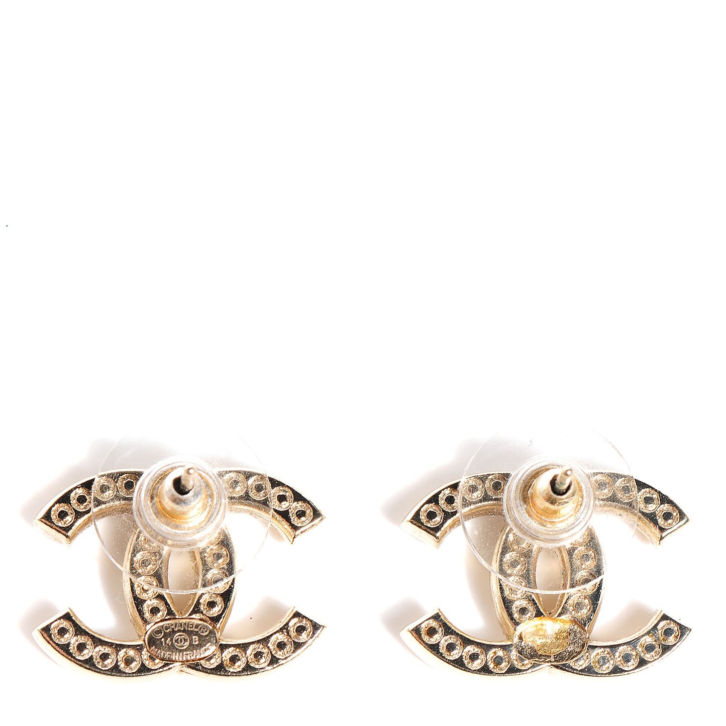 Crystal CC Earrings Gold